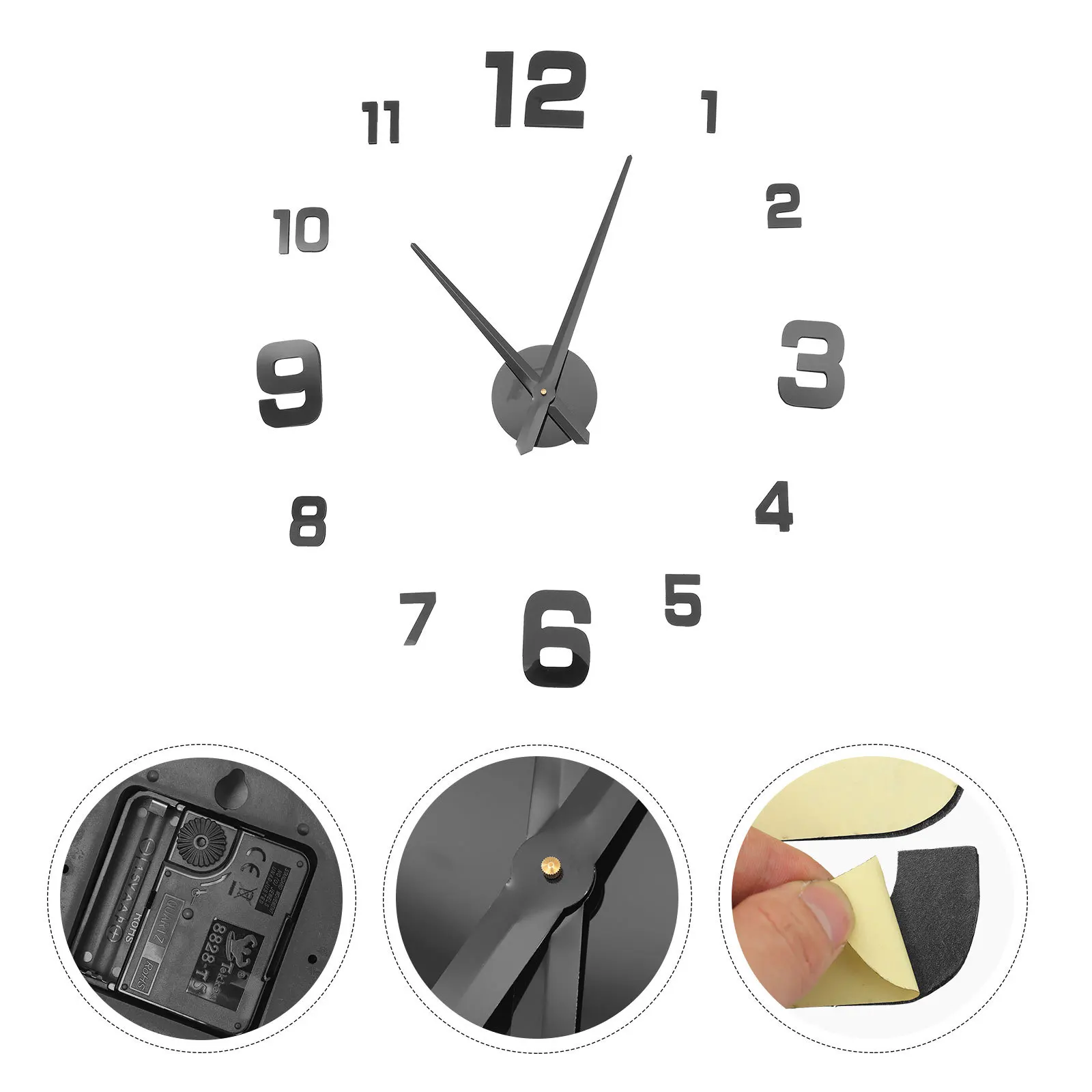 

1 set Acrylic Wall Clock Silent Non Ticking Mute Wall Hanging Clock For Bedroom Living Room Office Classroom Modern Nordic Style