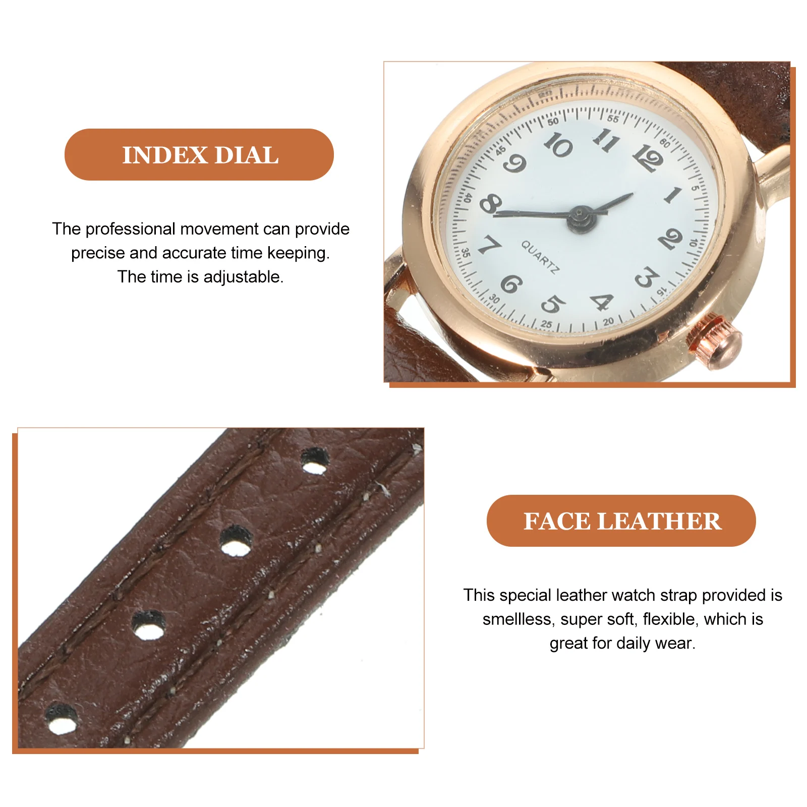 

Women Quartz Ladies Leatherette Wristwatch Slim Women Simple Watch Band Small Size Daily Wear Gift Watches
