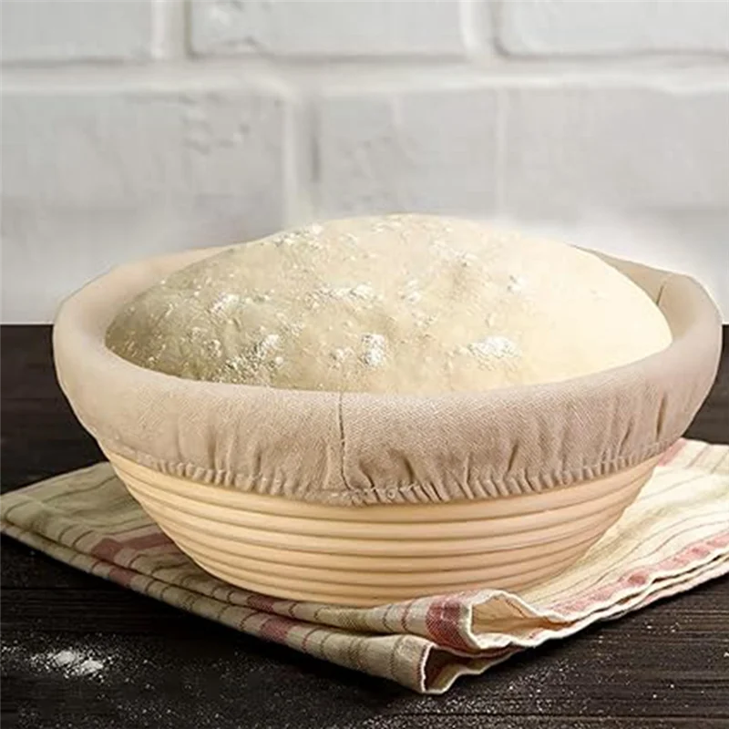 

AT29-2PCS Bread Proofing Basket Cloth Cover Combination Bread Protection Basket For Sourdough Fermentation