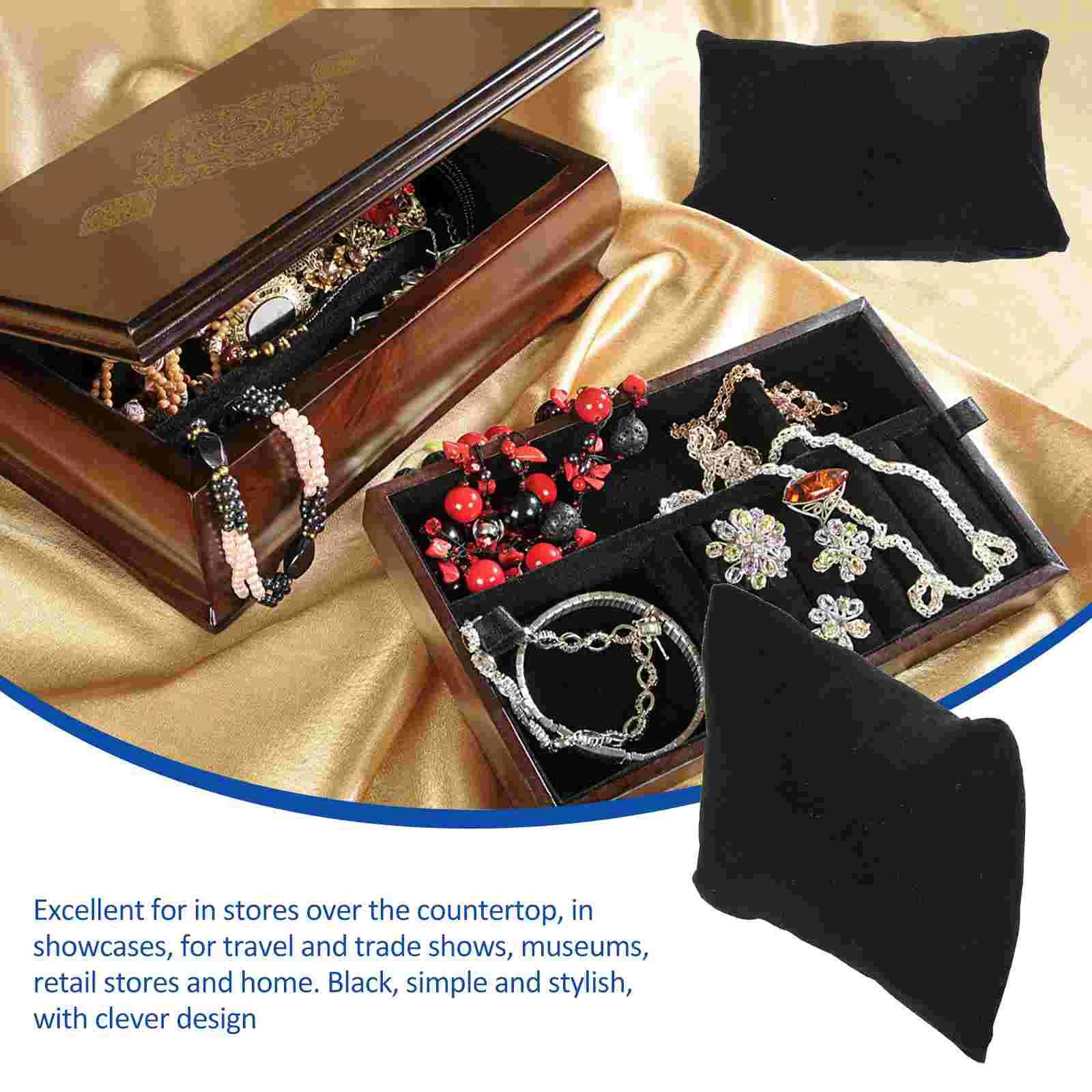 Black Pillow Watch Box Small Ring Chain Display Stand Man Case Pillows Watches for Men