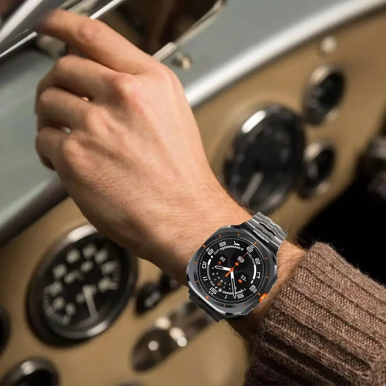 Metalowy pasek bez szczeliny do Samsung Galaxy Watch 8-7 Ultra Luksusowa bransoletka ze stali nierdzewnej Pasek na nadgarstek do Galaxy Watch Ultra 47mm