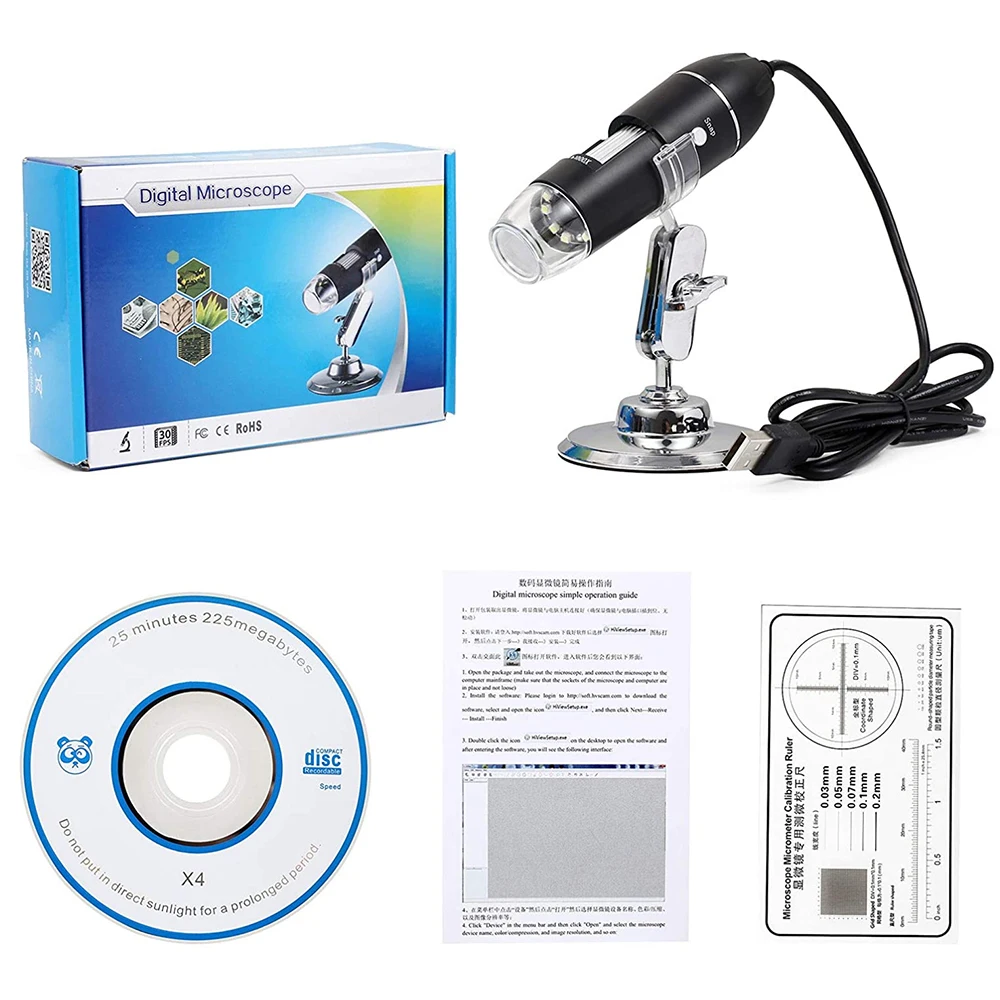 TKDMR WIFI USB HD Desktop Digital Electronics Microscope Adjustable 1600X 8 LED Zoom Magnifier Mobile For Phone PC Repair Coins