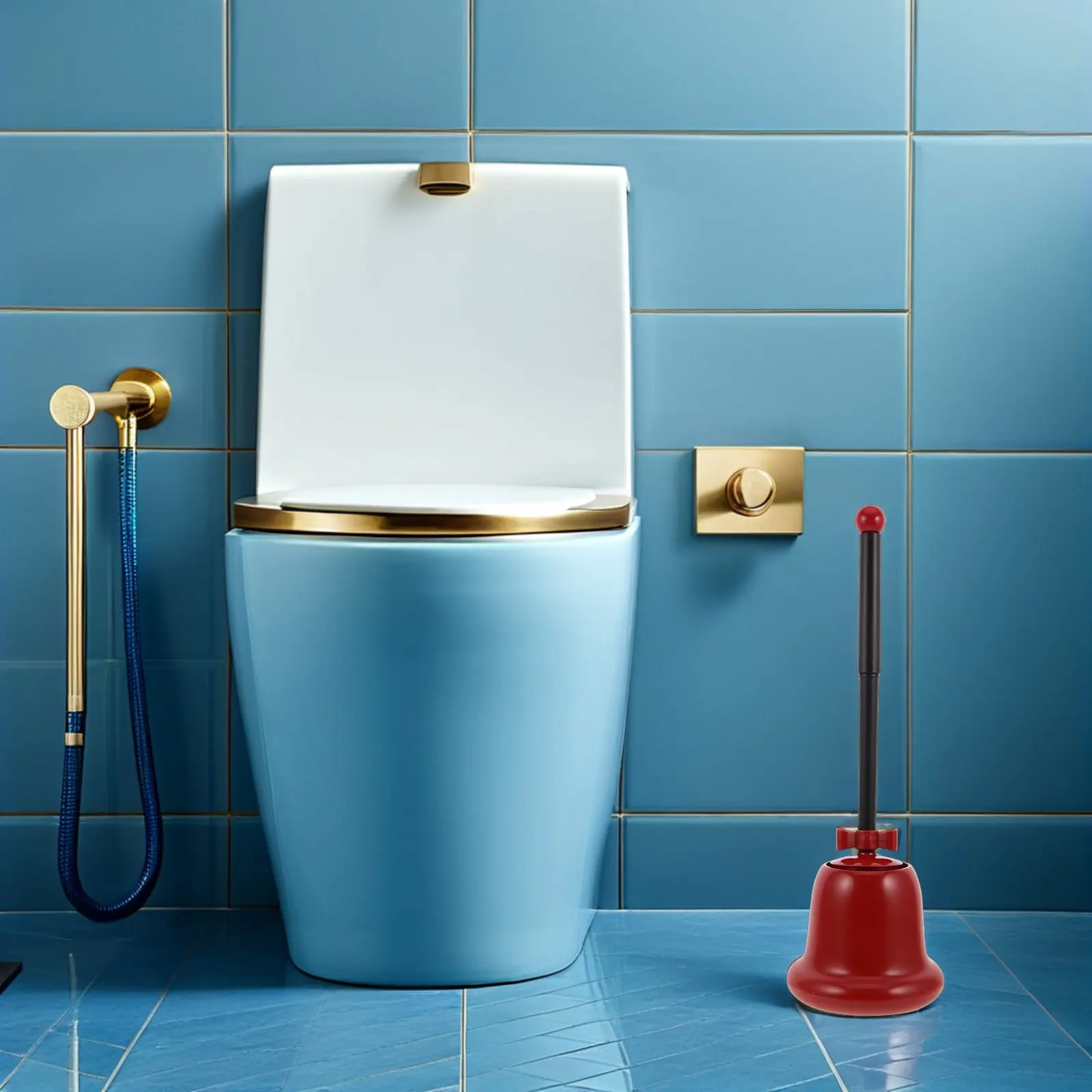 Elegant Bell-Shaped Toilet Brush Plastic Heavy-Duty Toilet Cleaning Tool with Wide Base and Extended Handle for Thorough Bowl