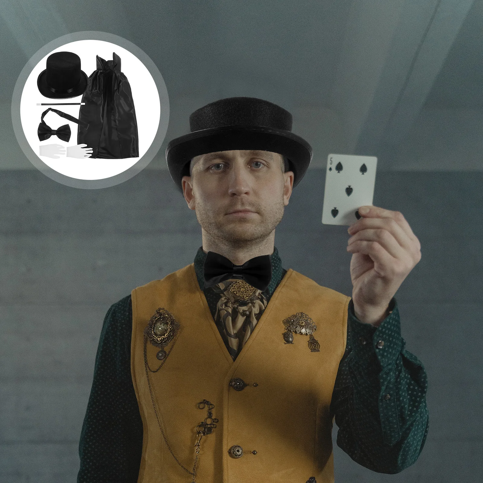 

Cosplay Detective Kit Costume Costumes Magician Hat Outfits Party Props Accessories