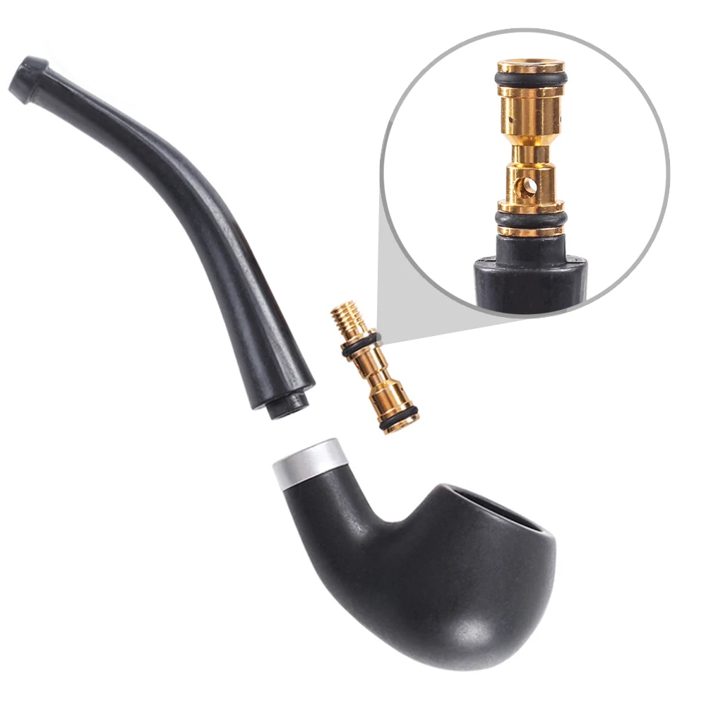 Portable Tobacco Bent Pipe Wooden Smoking Filter Grinder Handheld Herb Pipes Cleaning Durable Cigarette Accessories Men\'s Gifts