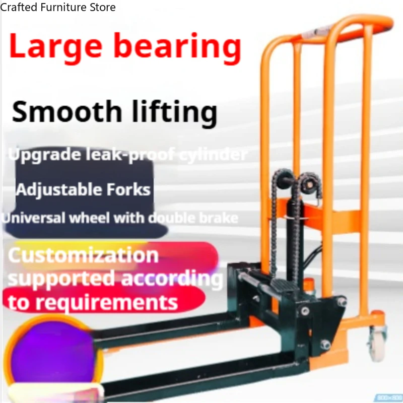 Manual Hydraulic Forklift Truck Small Cargo Unloading Forklift Truck Device Commercial Furniture Carrello Elevatore ZY60CC