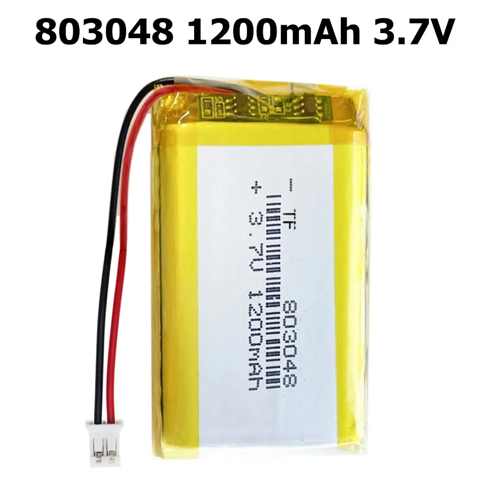 1-10Pcs 3.7V 1200mAh 753048 803048 Rechargeable Li-Polymer Battery PH 2pin 2.0mm For GPS Game Player PDA Car Camera Tablet PC