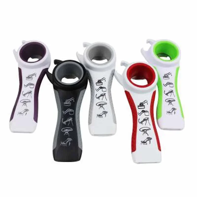 2PCS 5 in 1 Black Multifunctional Stainless Steel Plastic Can Jar Bottle Opener Can Opener Beer Soda Bottle Gadget Kitchen Tools