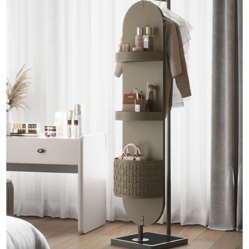 Italian hanger bedroom floor coat rack with mirror integrated living room home multi-functional rack