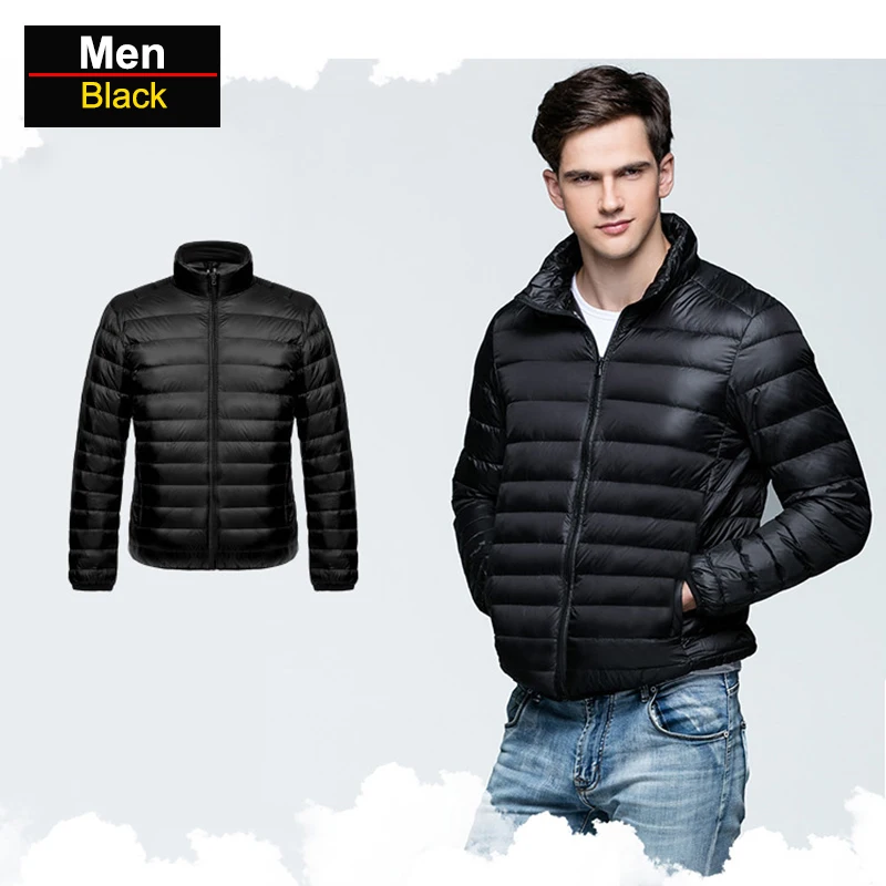 

Складной пуховик, мужские сверхлегкие походные водонепроницаемые зимние пальто, уличная ветрозащитная теплая куртка-пуховик, мужская куртка