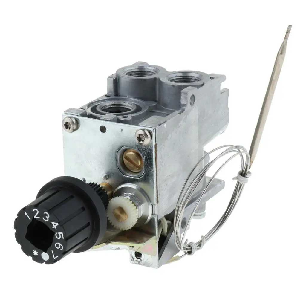 Thermostatic Gas Control Valve 340℃ with pre-setting device of the gas