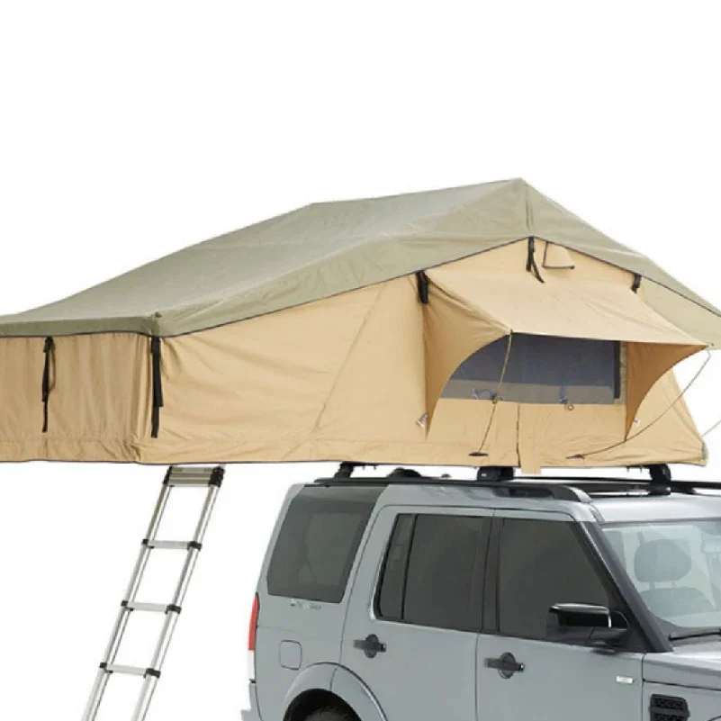 22024Hot sale soft shell4x4Roof tent car aluminum roof tent large space outdoor off-road camping canvas car roof tent