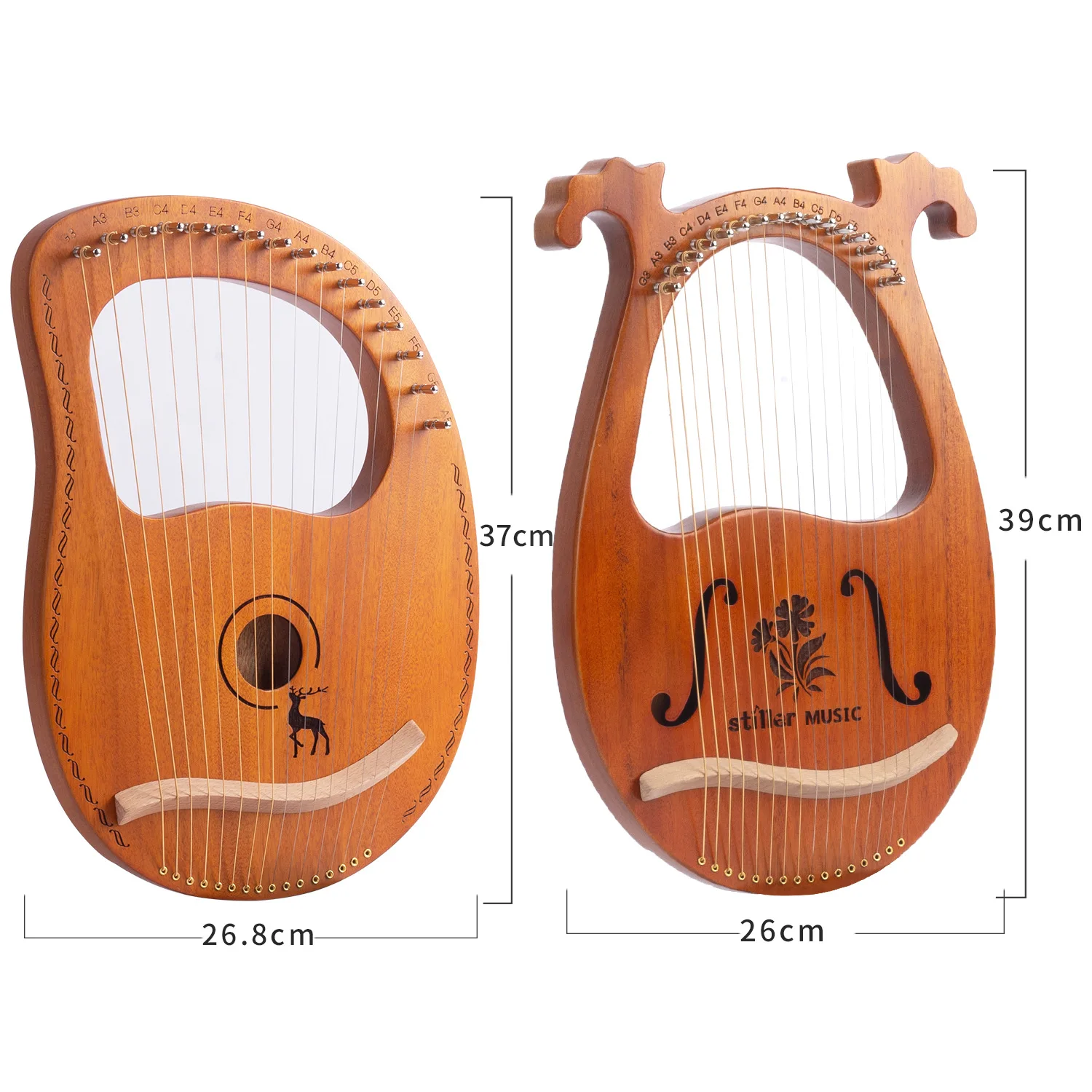 

New Style 16 Strings Lyre Harp Musical Instrument Harp