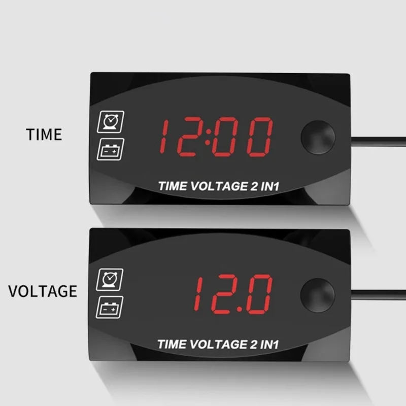

2 in 1 LED Motorcycle Electronic Clock Digital Display Voltmeter Watch IP67 Waterproof Dustproof for Motos Suzuki Drz 400 S