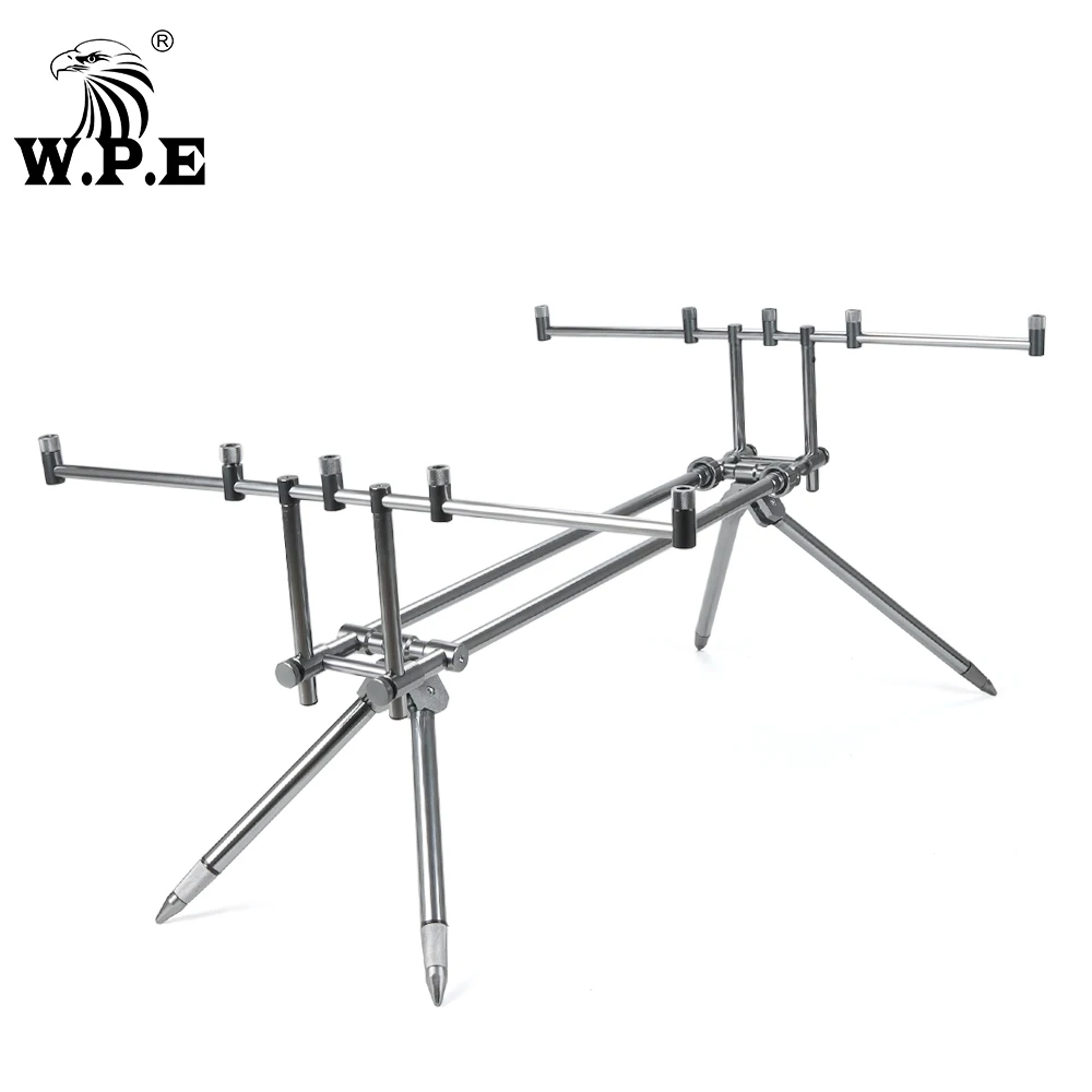 W.P.E Carp Fishing Rod Pod Holder Adjustable Retractable Fish Pole Telescopic Folding Stand Bracket Fishing Accessories Tackle