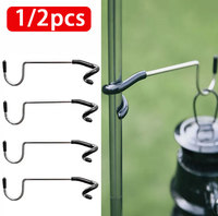 Stainless Steel Light Stand Holder Hooks Portable Tent Pole Lamp Hanger Hunting Fishing Lantern Hanger Outdoor Camping Tools