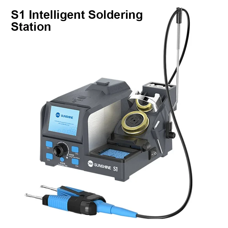 

SUNSHINE S1 Smart Soldering Station with High Precision Tweezers for Phone Maintenance Multi-purpose SMD Repair Welding Tool