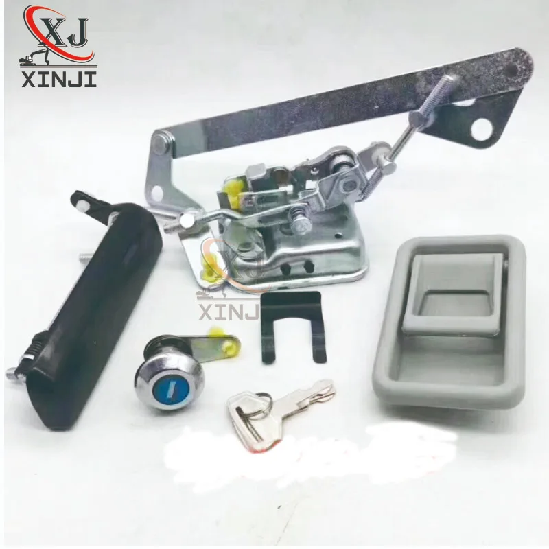 Excavator Engine Side Lock And SK200-6 SK200-6E SK200-8 Cab door Lock Assy Use For Kobelco  Cab Parts Lock Assy