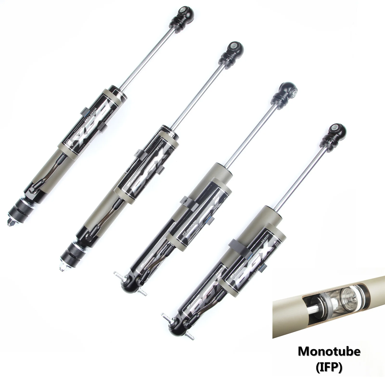 Full Reservoir Shocks Absorbers for 07-18 Jeep Wrangler JK 1.5-3.5