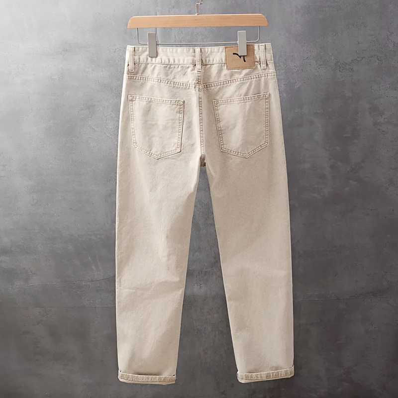 

Spring and Autumn New Solid Color Men's Cowboy Pants Loose Straight Tube American Street Wide Leg Pants