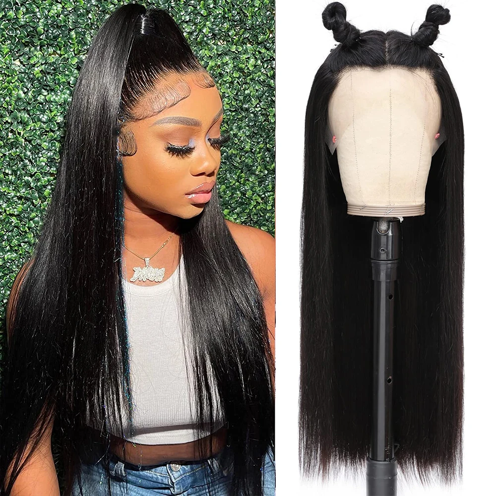 30 Inch Straight Lace Front Wig Human Hair HD 13x4 5x5 Lace Frontal Wigs  Full Lace Wig Human Hair Ready to Wear