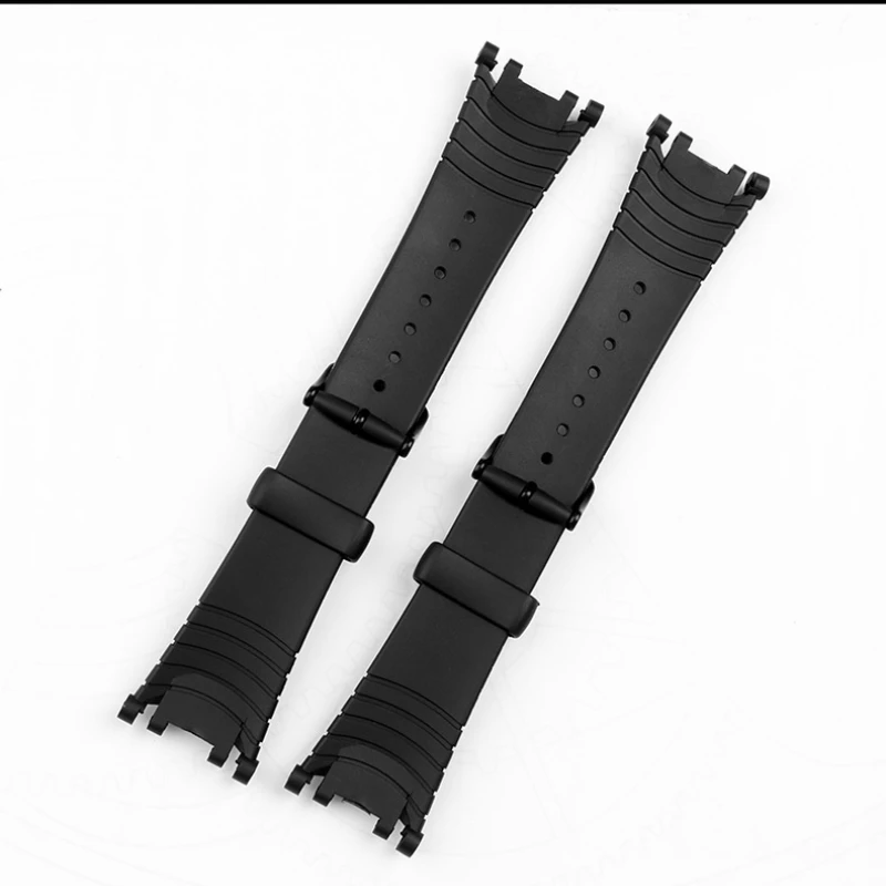 For SUUNTO VECTOR Black rubber watchband silicone Men's watch strap Pin Buckle accessories soft waterproof Feed tool screw rod