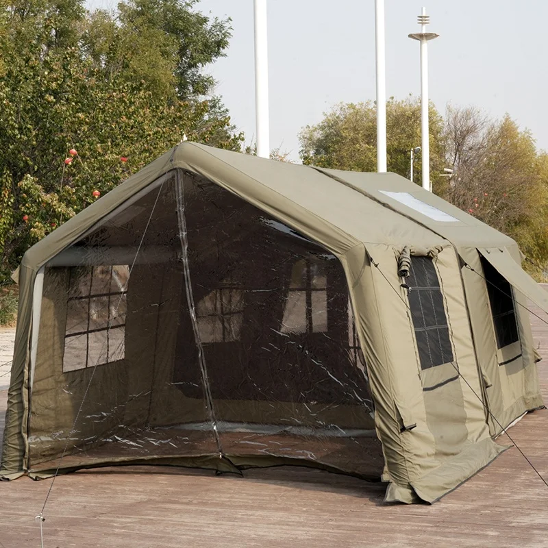 #￥OEM Waterproof Oxford Inflatable Four-seasonCamping Tent with Quick Automatic Opening for 4-6 Person Outdoor GlampingAir Cabin