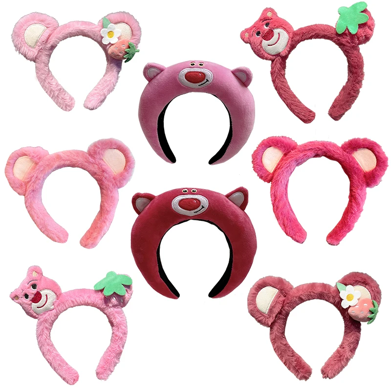 Plush Disney Cute Lotso Ears Headbands For Women Girls Soft Warm Style Hairbands Toy Story Hair Accessories Kids Christmas gifts