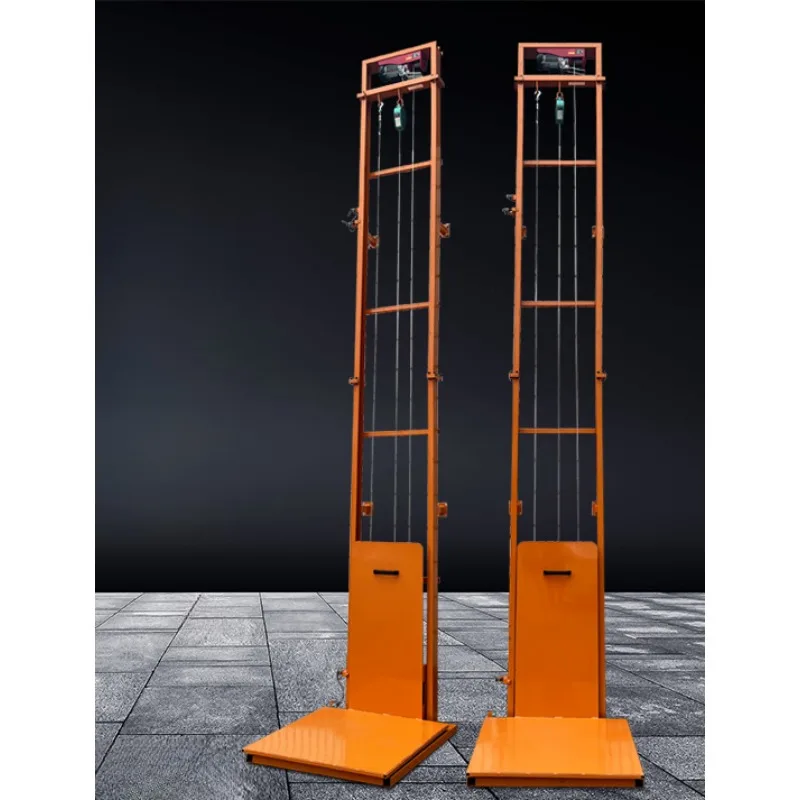 Simple anti-fall small elevator warehouse factory electric lifting platform household unloading hoist