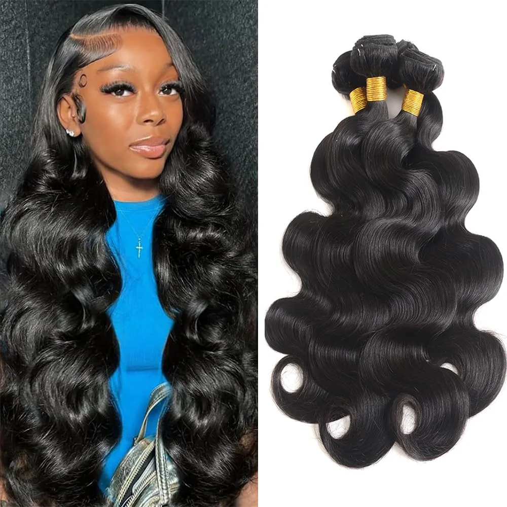 26 28 30 Human Hair Bundles Indian Raw Body Wave Bundles Unprocessed Virgin Weave 3 Bundles Human Hair Loose Body Wave Bundles