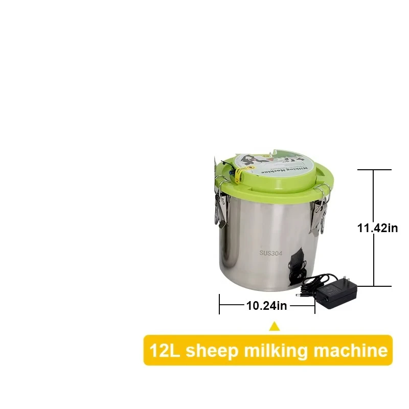 New Comprehensive Design of 12L Stainless Steel Portable Sheep Milking Machine for Farm