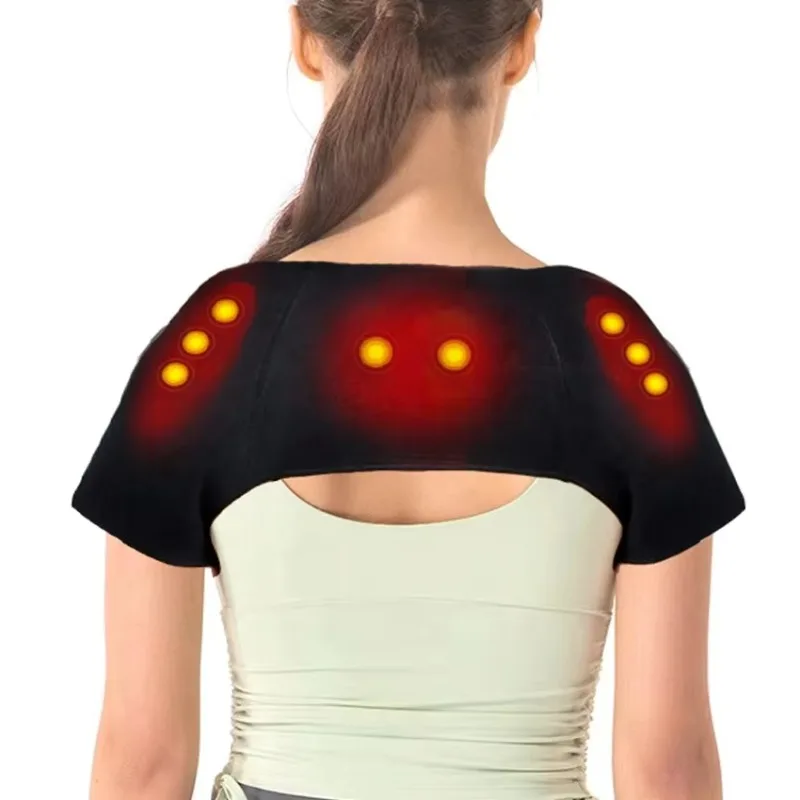 Double shoulder support bracket Magnetic therapy self-heating winter warm shoulder relaxation pad protective bracket