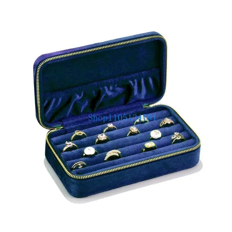 

98km Jewelry Display Box Portable Rings Holder Jewelry Organizers Box Necklace Earring Display Case Rings Holder Trinket Box