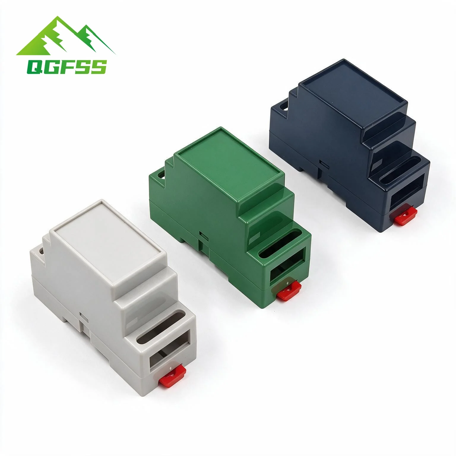 1Pcs ABS Plastic Enclosure Case 88x37x59mm, Supply Rail Electrical Shell Safety Barrier Isolation Module Control Box 4-01-5