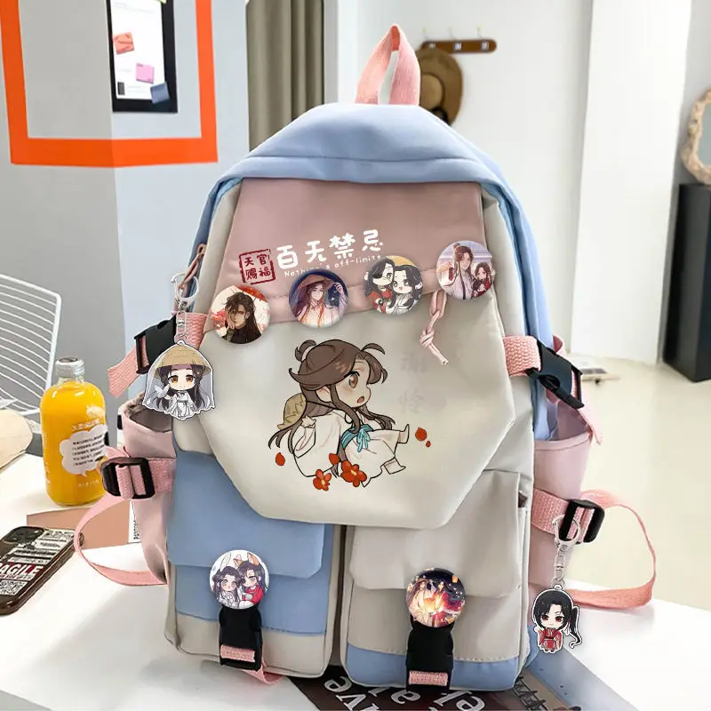 Heaven Official's Blessing Tian Guan Ci Fu mochila para adolescentes bolso de regreso a la escuela bolso de hombro informal mochilas para niños y niñas