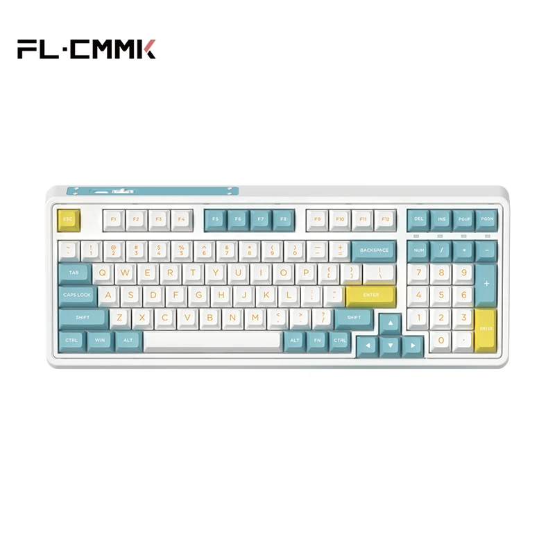 

FL·ESPORTS CMK98 Keyboard Three-Mode Hot-Swappable RGB Mechanical Keyboard 98-Key PBT Keycaps for PC Desktop Laptop