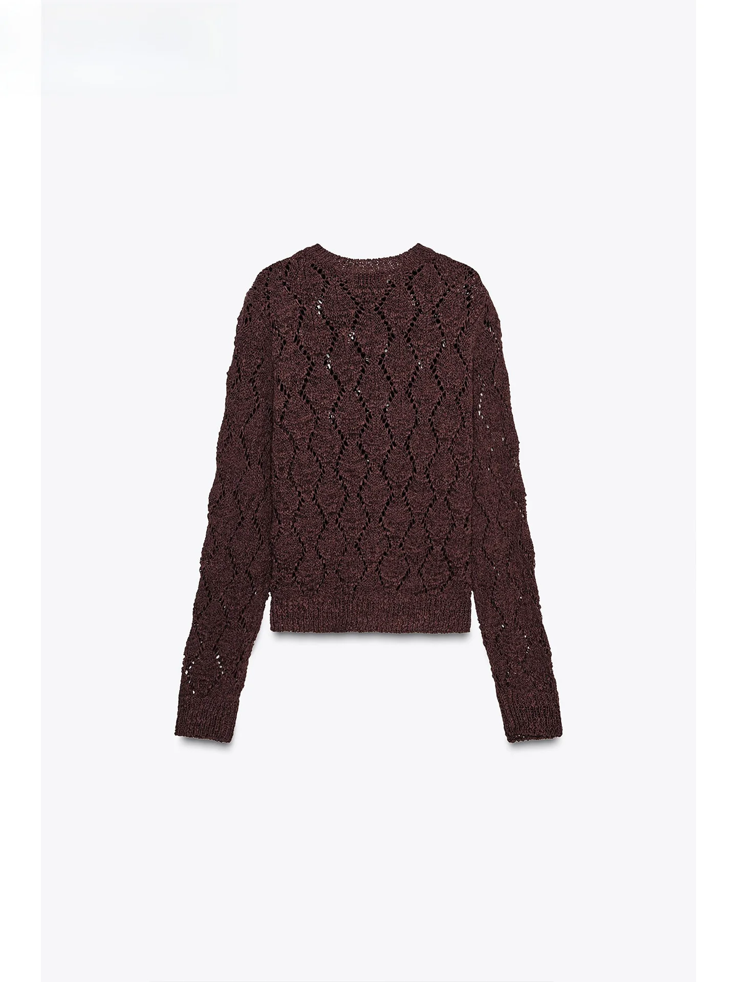 ZAPRHA Verão 2025 Tricotado Longo Sve redondo Ne Botão Único Bordado Me Outerwear Simples Ele Casual Cartão Feminino...