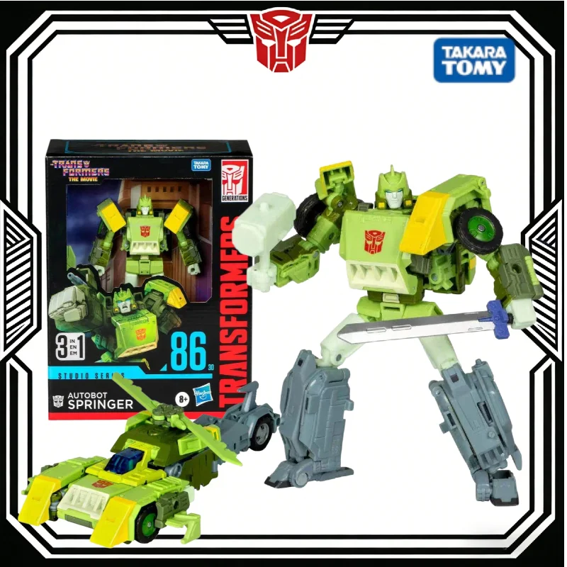 In Stock Hasbro Studio Series 86 L Class Springer Action Figure Triple Changer Anime Cartoon Transformable Robot   garage kit