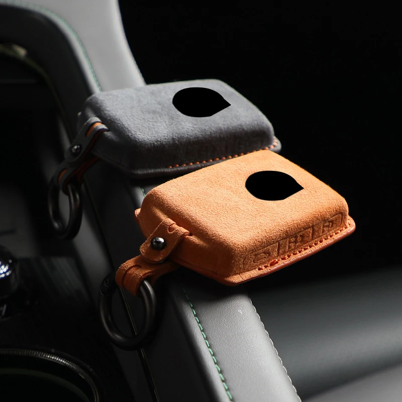 Alcantara Car Key Case Cover For Volvo S90 S60 XC60 XC40 V60 V90 Keychain Protector Accessories