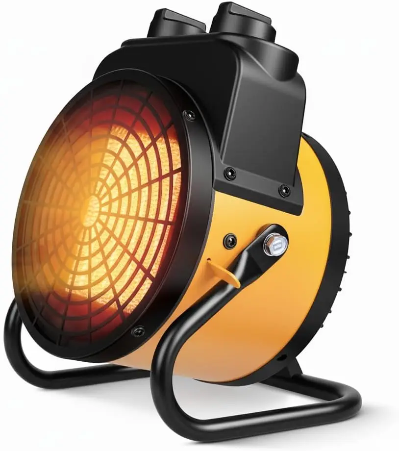 

1500W Space Heater with Thermostat, 3 Heat Modes, Overheat Protection, Portable Greenhouse & Garage Heater