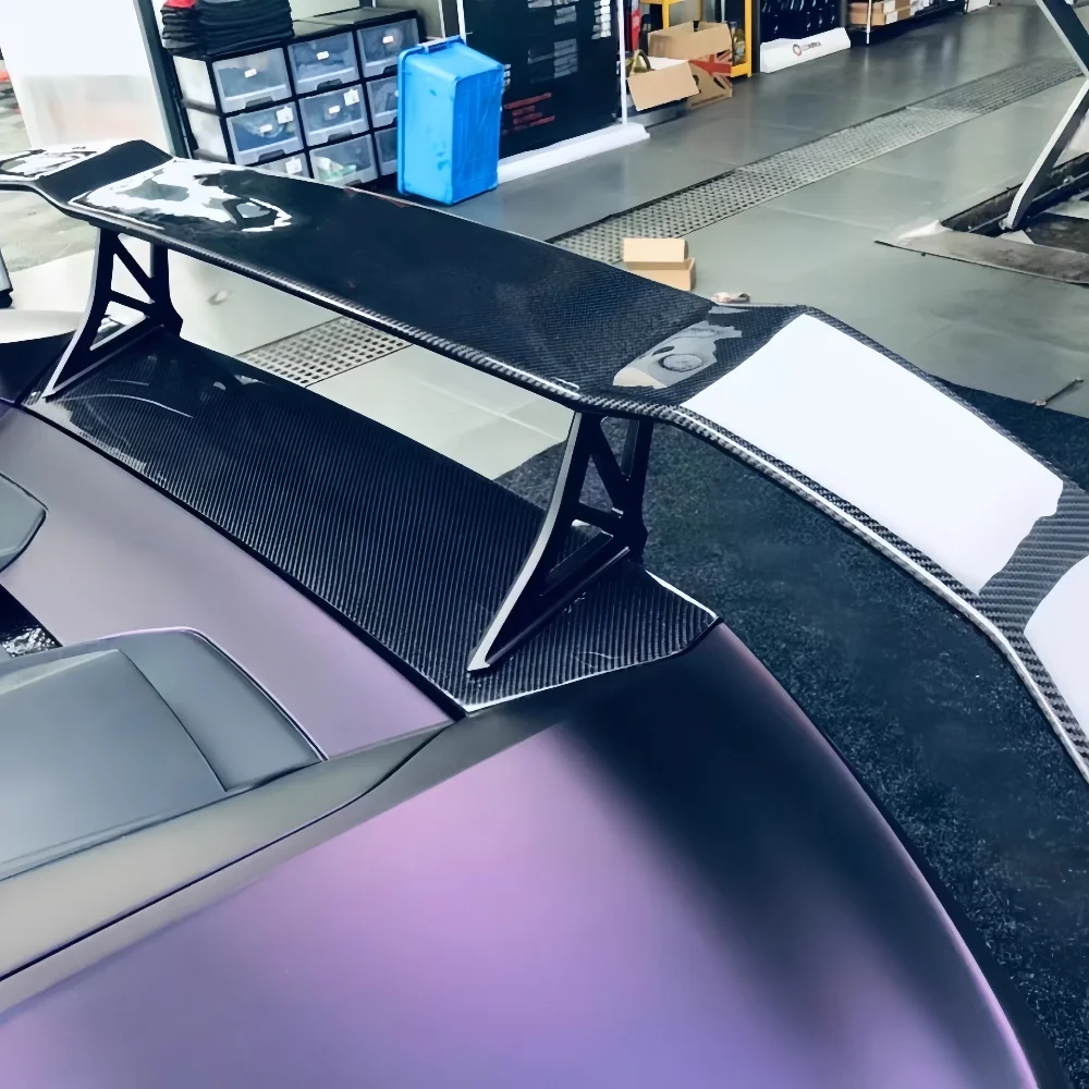

V-style Dry Carbon Fiber Rear Spoiler for Lamborghini Huracan LP580 LP610 Body Kit Upgrade and Modification
