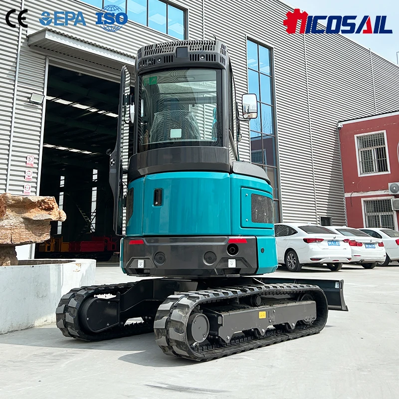 

NICOSAIL OKW35E 3.5Ton Mini Excavator Zero Tail Swing 2800mm Digging Depth Construction