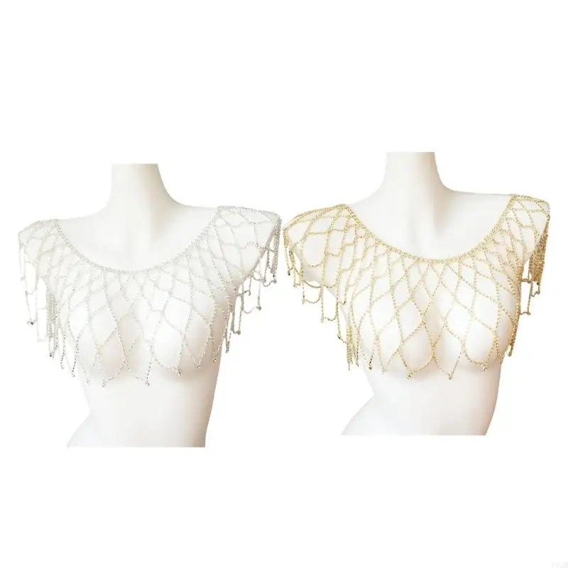 

Shoulder Wrap Shoulder Body Jewelry With Sparkling Rhinestones Party Accessory
