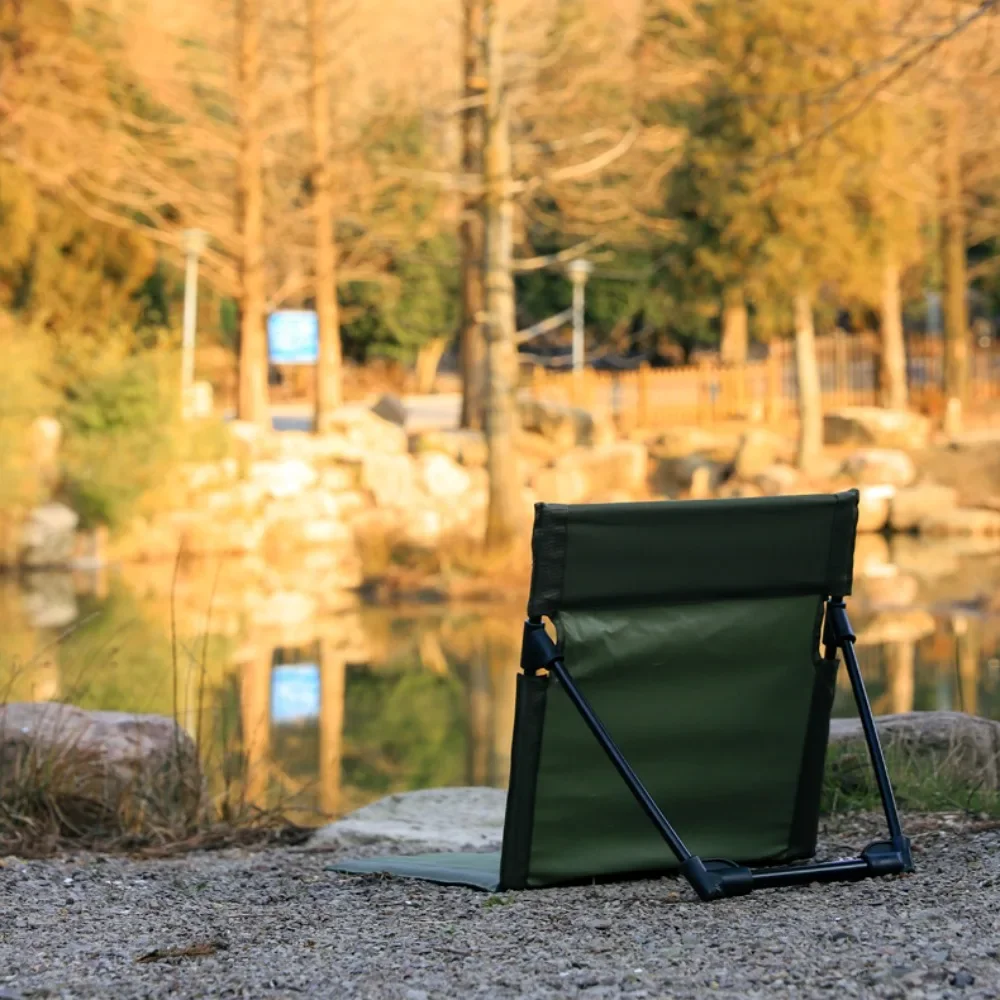 Beach Chairs Outdoor Garden Park Backrest Cushion Single Lazy Chair Foldable Camping Chair Picnic Camping Folding Back Chair image 5
