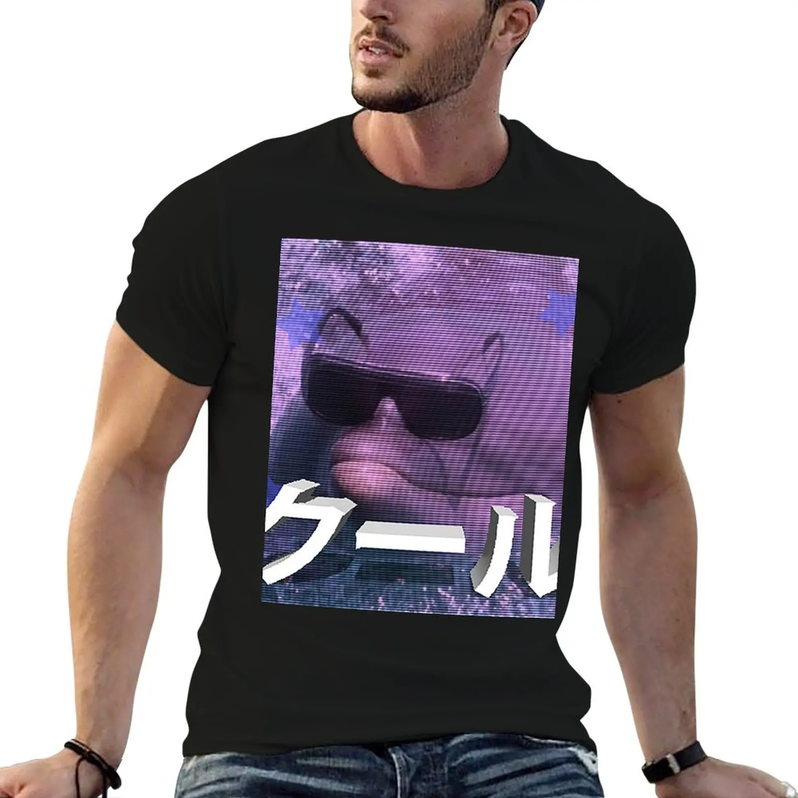 

Cool Dolphin with Sunglasses vaporwave T-Shirt t shirts for man cotton t shirt man plain T-Shirt