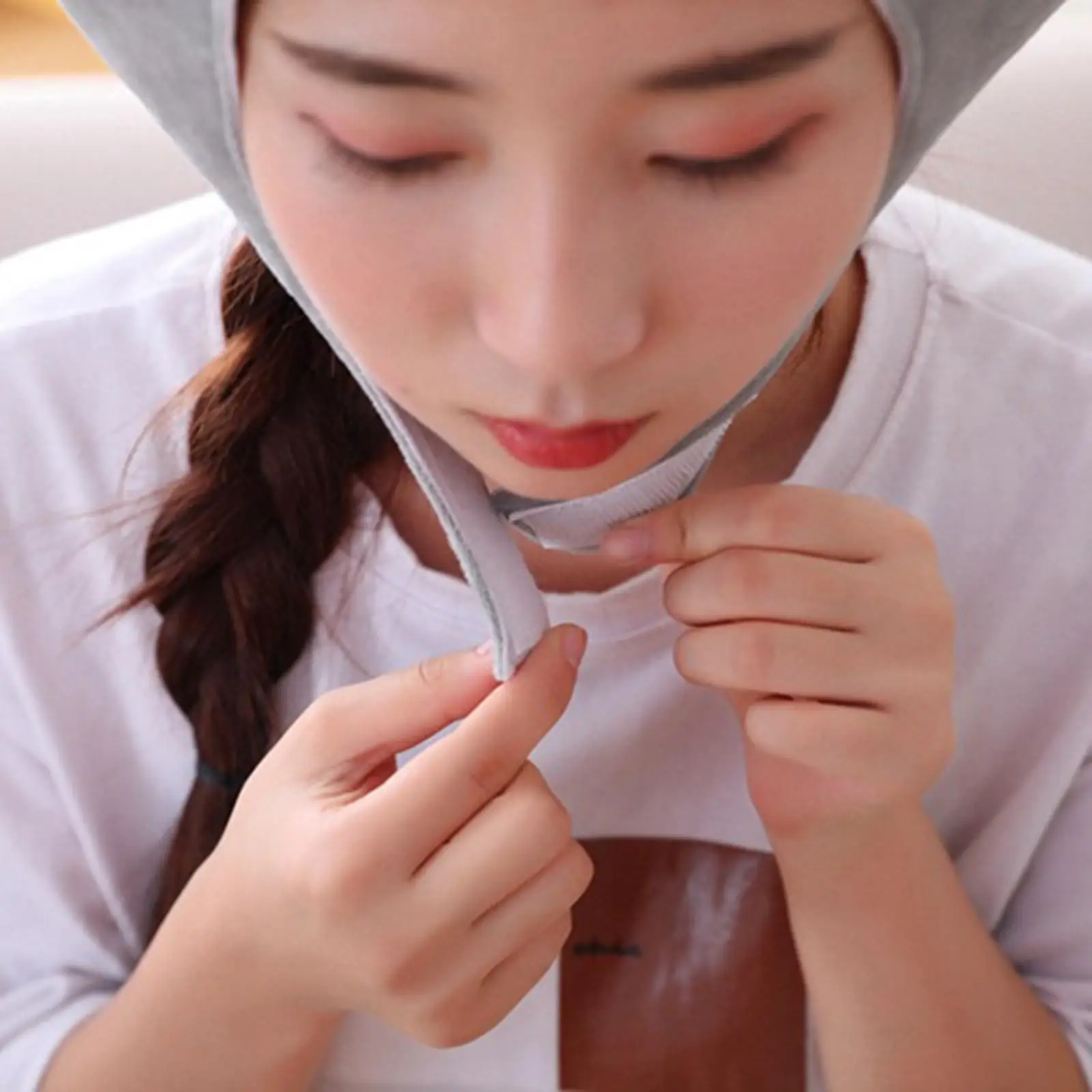 ที่คาดผมรูปหัวหนูสีเทา ของขวัญสำหรับผู้ใหญ่ ที่คาดผมสำหรับถ่ายภาพ อุปกรณ์เสริมสำหรับคอสเพลย์ ของตกแต่งคริสต์มาส