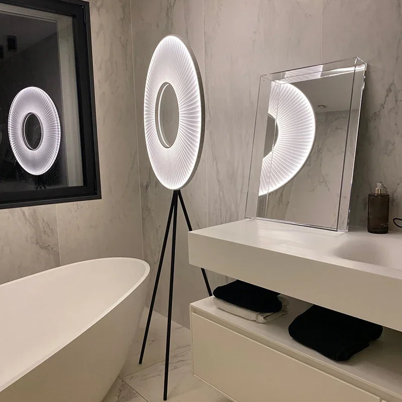 Lámpara de pie Led con pliegues de tela creativa, arte minimalista nórdico, sala de estar, sofá, esquina, decoración del hogar, dormitorio,