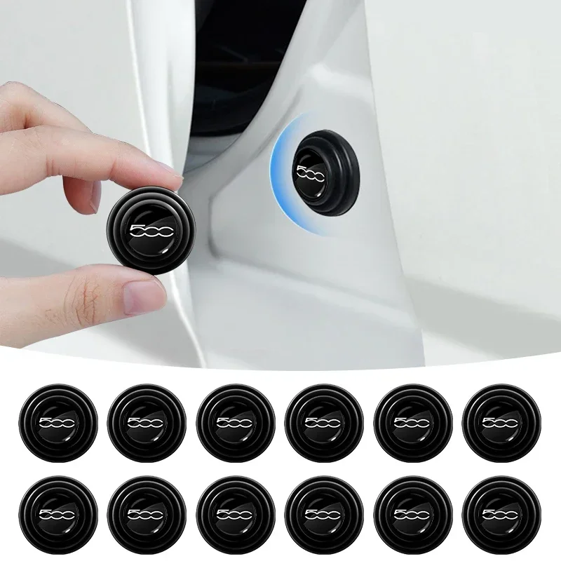 1/2/4Pcs Car Door Anti-shock Pad Anti-noise Buffer Gasket Auto Interior For FIAT 500 500E 500L 500C 500S 500X car sticker