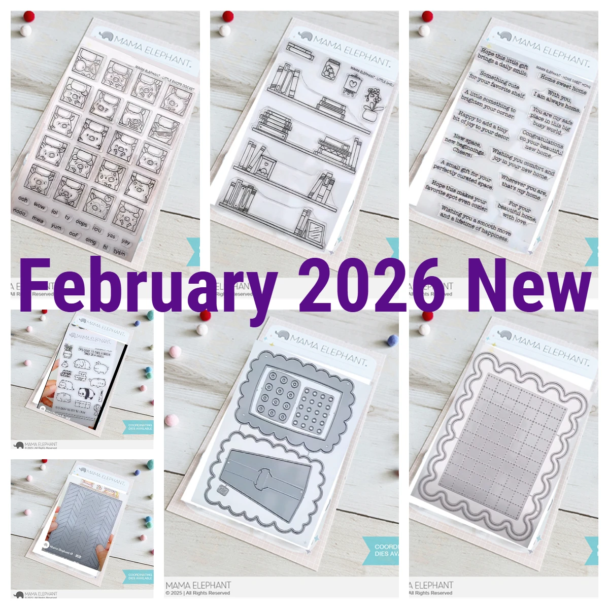 

2026 New Mama Elephant Stamp Spring Flowers Card Creative Cuts Dies Stamps DIY Scrapbooking Molds Handmade Embroidery Template