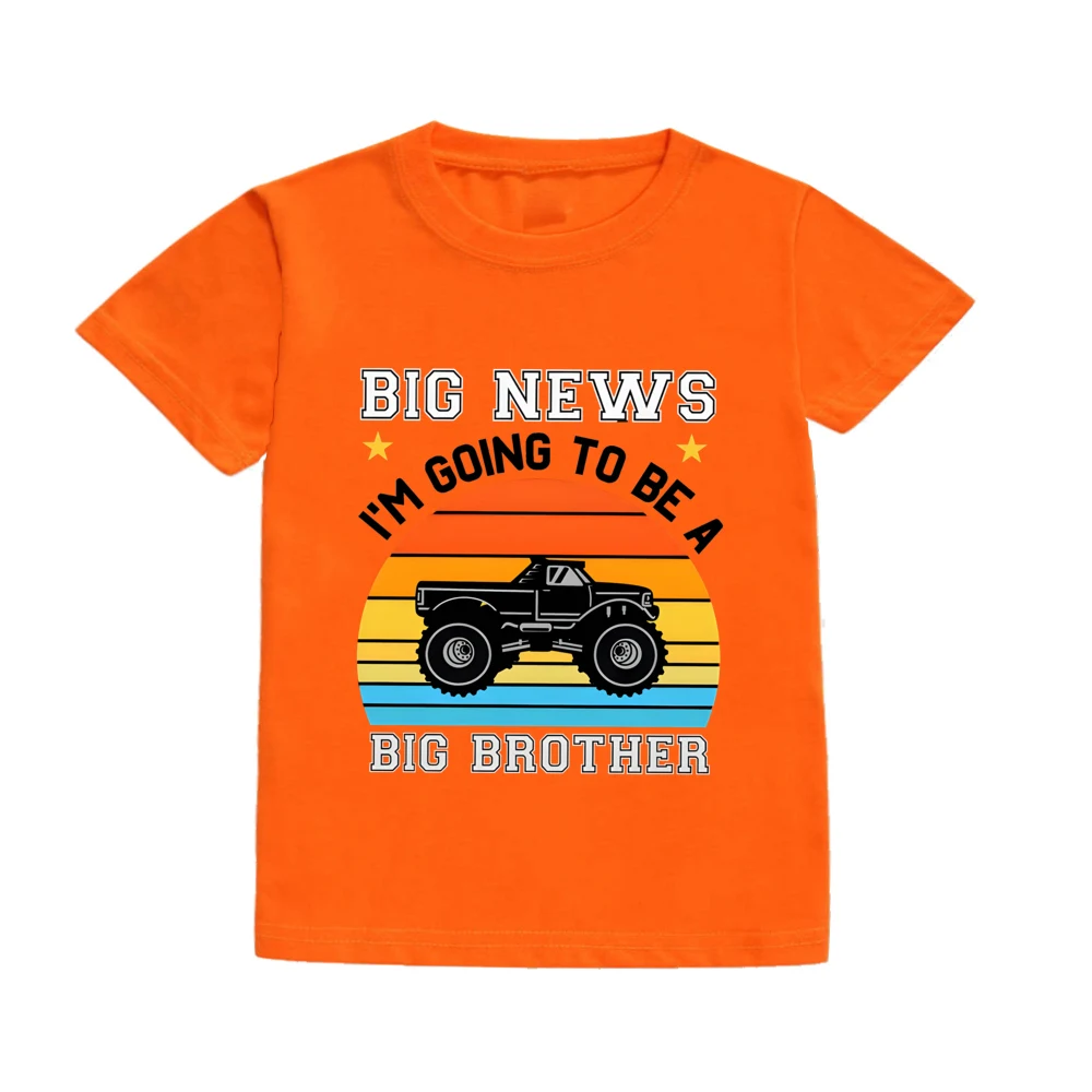 Big News I Am A Going To Be A Big Brother Kid T-Shirt Letter Print Child Tshirt Short Sleeve Tee Tops Summer Childs Clothes